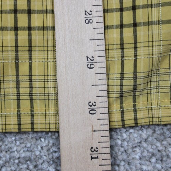 5.11 Tactical Covert Shirt Mens Large Yellow Short Sleeve Button Up Zip Pocket - Picture 13 of 14